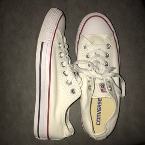 White/Off White Converse Low Tops